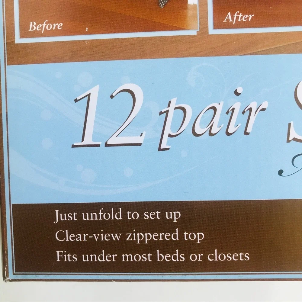 NWT Simplify 12 pairs Shoe Organizer Under the bed